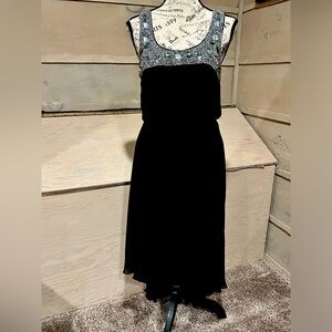 Black high-lo dress